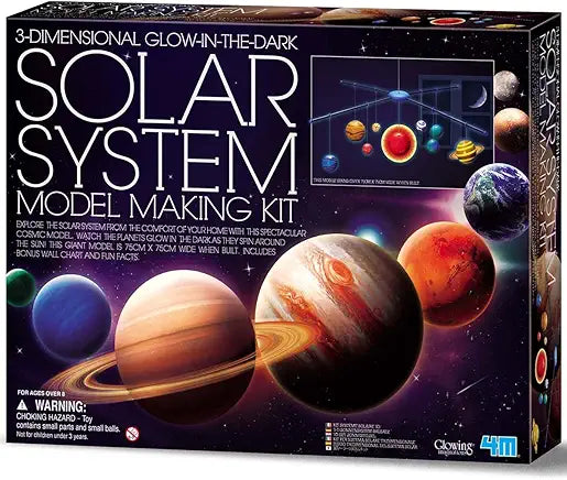 4M 3D Glow-in-the-Dark Solar System Mobile Making Kit / 4M
