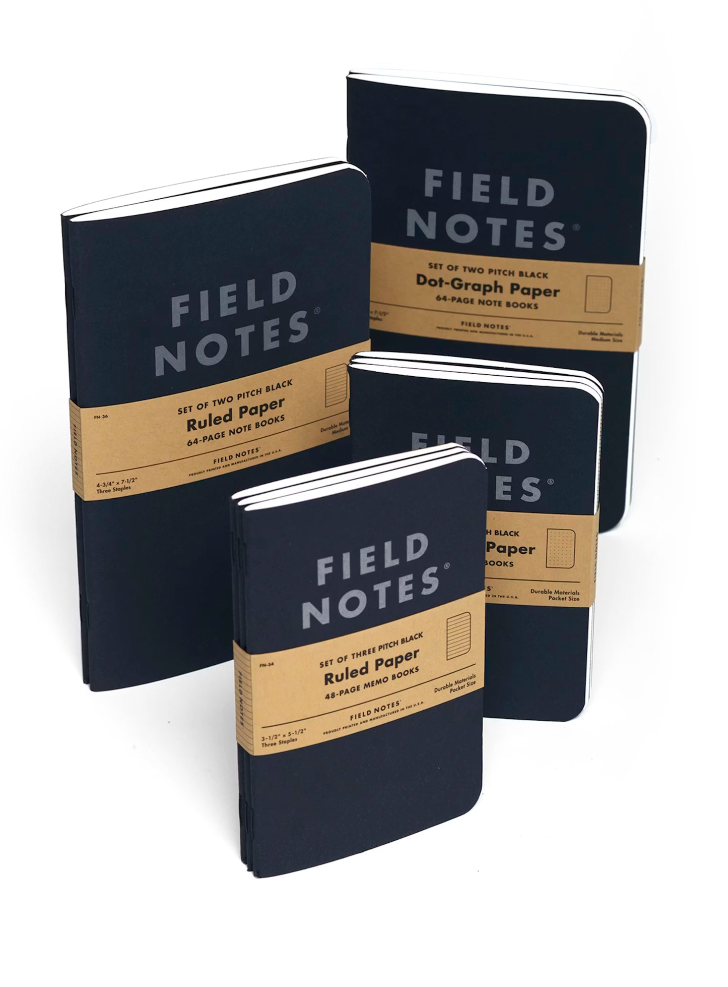 Field Notes pitch Black 48-Page memo book (3-pack)