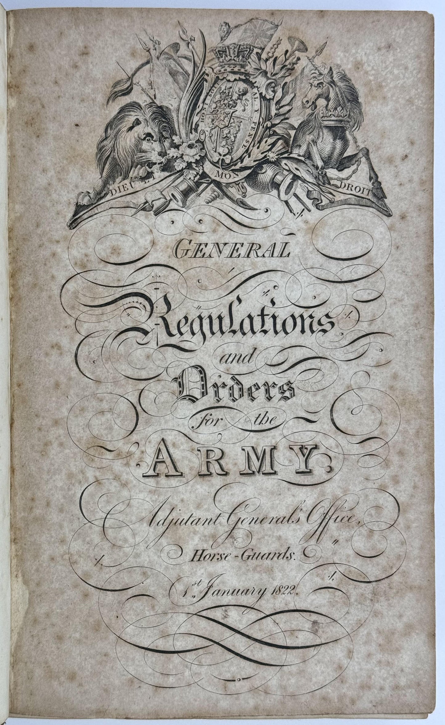 General Regulations and Orders for the Army to 1st January 1816 /