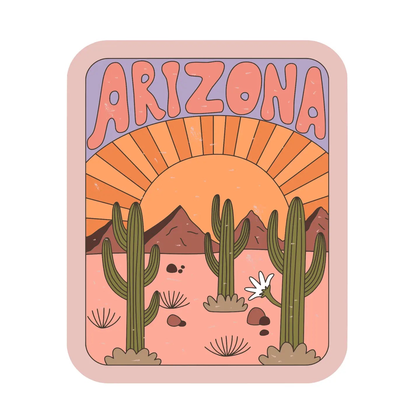 Arizona Desert Sunset Southwest High Quality Vinyl Sticker
